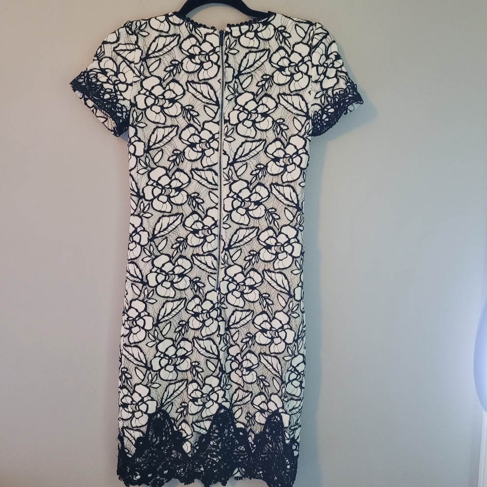 Karl Lagerfeld Black and White Lace Dress - Picture 4 of 13